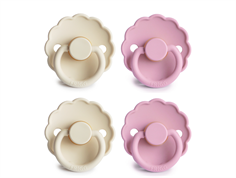 FRIGG cream/lupine pacifier Daisy latex (4-pack)